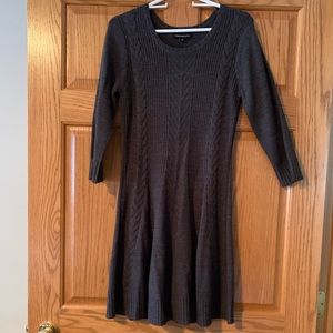 Grey Fortune+Ivy 3/4 sleeve lightweight sweater dress